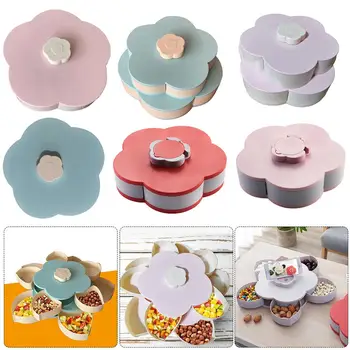 Double-deck Rotary Storage Box Flower Design Wedding Snack Candy Box Jewelry Organizer Cosmetic Dry Fruit Storage Bin
Double-deck Rotary Storage Box Flower Design Wedding Snack Candy Box Jewelry Organizer Cosmetic Dry Fruit Storage Bin