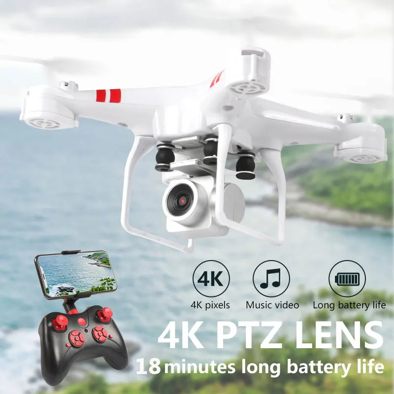Drone 4k Quadrocopter with camera Remote control helicopter Wifi transmission FPV air pressure fixed height 18mins fly time toy
Drone 4k Quadrocopter with camera Remote control helicopter Wifi transmission FPV air pressure fixed height 18mins fly time toy