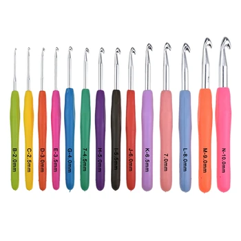 14Pcs Aluminum Crochet Hooks Set Multi-Color Knitting Needles Weave Yarn Craft Set (2.0-10mm)
14Pcs Aluminum Crochet Hooks Set Multi-Color Knitting Needles Weave Yarn Craft Set (2.0-10mm)