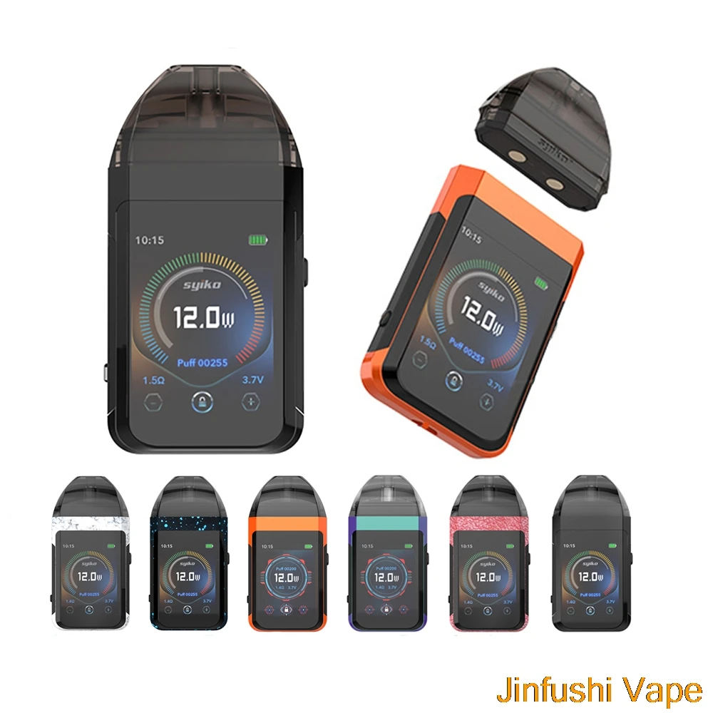 Original Syiko SE Vape Kit 2ml Touch Pod Cartridge Built-in 650mAh Battery Smart Portable e cigarette Vaporizer Vape Tank Kits
Original Syiko SE Vape Kit 2ml Touch Pod Cartridge Built-in 650mAh Battery Smart Portable e cigarette Vaporizer Vape Tank Kits