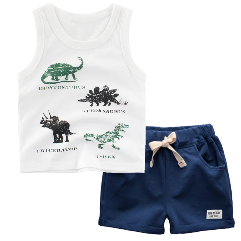 Summer Toddler Boys Clothes Sets Kids Cartoon Dinosaur Printed Sleeveless T-Shirts Shorts Children Kids Boys Outfit
Summer Toddler Boys Clothes Sets Kids Cartoon Dinosaur Printed Sleeveless T-Shirts Shorts Children Kids Boys Outfit