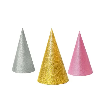 12PCS/Set Glitter Birthday Cone Hats Cap With Tie Cord 
12PCS/Set Glitter Birthday Cone Hats Cap With Tie Cord