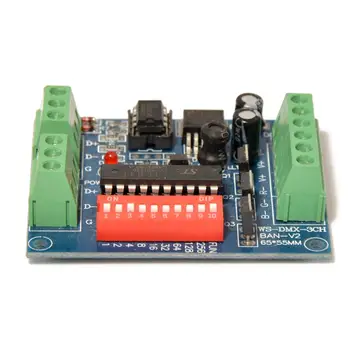 1Pcs 3CH Easy dmx512 Controller decoder Driver- RGB Strip Module Dump Node WS-DMX-3CH-BAN-V1
1Pcs 3CH Easy dmx512 Controller decoder Driver- RGB Strip Module Dump Node WS-DMX-3CH-BAN-V1