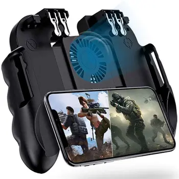 Mobile Phone Game Controller with Cooling Fan Six Finger Joystick Finger Trigger Shooting Gamepad for PUBG Games Mobile shooting
Mobile Phone Game Controller with Cooling Fan Six Finger Joystick Finger Trigger Shooting Gamepad for PUBG Games Mobile shooting