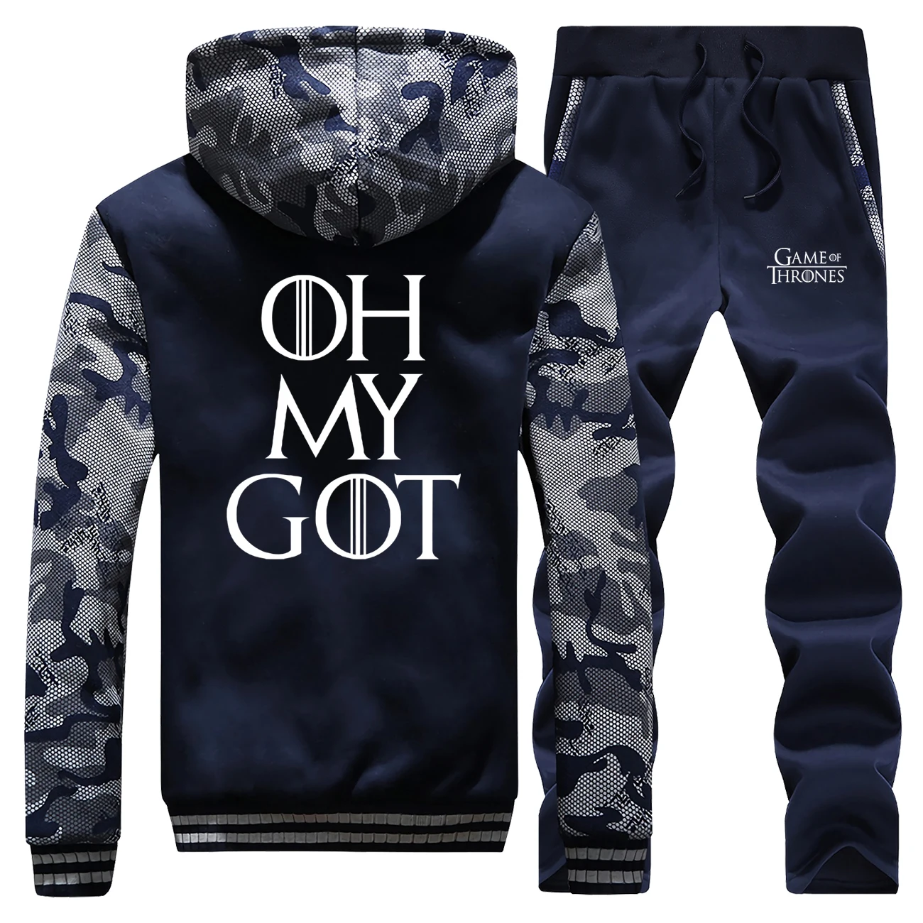 Game of Thrones Hoodies Pants Set Funny Men Oh My Got Tracksuit Coat Sportswear Winter Thick Jacket Camo Plus Size 2 Piece Sets
Game of Thrones Hoodies Pants Set Funny Men Oh My Got Tracksuit Coat Sportswear Winter Thick Jacket Camo Plus Size 2 Piece Sets