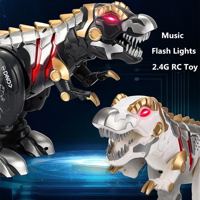 High Simulation 2.4G RC Dinosaur Pet Intelligent Remote Control Dinosaur Animals Robot With Music Lights Walking Tail Swing Gift
High Simulation 2.4G RC Dinosaur Pet Intelligent Remote Control Dinosaur Animals Robot With Music Lights Walking Tail Swing Gift
