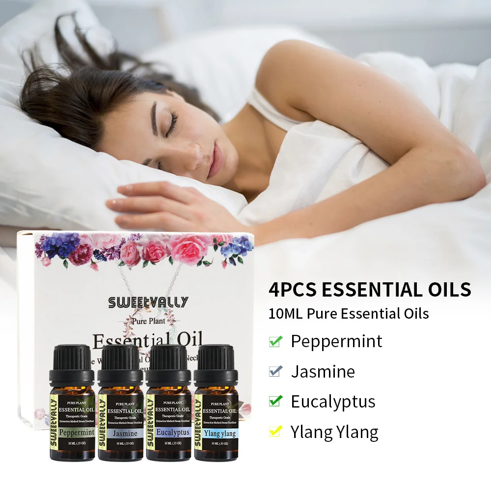 4pcs Essential Oils Set Pure Natural Plant Aromatherapy Kit Therapeutic Grade Essential Oils for Relax Fragrance Oil Help Sleep
4pcs Essential Oils Set Pure Natural Plant Aromatherapy Kit Therapeutic Grade Essential Oils for Relax Fragrance Oil Help Sleep