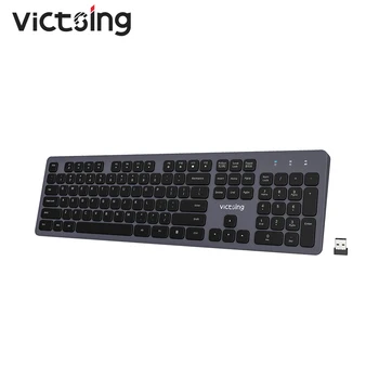 VicTsing PC289 Rechargeable Wireless Keyboard Quiet Ergonomic Ultra-slim Keyboard with Metal-like Coating Design for PC Laptop
VicTsing PC289 Rechargeable Wireless Keyboard Quiet Ergonomic Ultra-slim Keyboard with Metal-like Coating Design for PC Laptop
