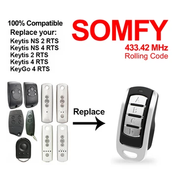 For SOMFY 433.92MHz remote control garage door opener 4 Channel command duplicator for SOMFY Telis Keytis rolling code
For SOMFY 433.92MHz remote control garage door opener 4 Channel command duplicator for SOMFY Telis Keytis rolling code