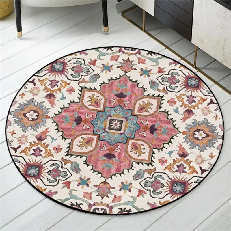 Ethnic Style Flower Pattern Round Carpet Rugs for Children Rooms Living Room Rug Large Area Rugs
Ethnic Style Flower Pattern Round Carpet Rugs for Children Rooms Living Room Rug Large Area Rugs