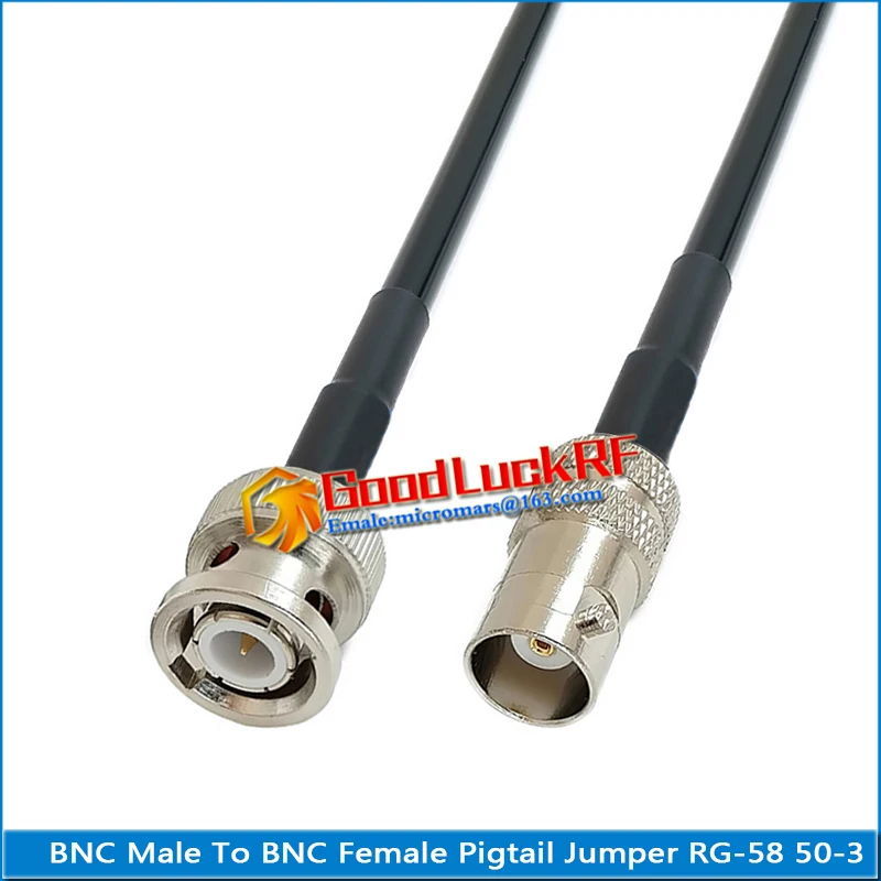 1X Pcs High quality Q9 BNC Male To BNC Female Connector Pigtail Jumper RG-58 RG58 3D-FB Extend cable 50 Ohm low loss
1X Pcs High quality Q9 BNC Male To BNC Female Connector Pigtail Jumper RG-58 RG58 3D-FB Extend cable 50 Ohm low loss