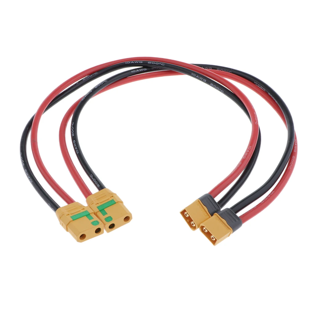 2Pcs RC Battery Charger 10AWG XT60 Male Plug to XT90 Female Extension Cable 2Pcs RC Battery Charger 10AWG XT60 Male Plug to XT90 Female Extension Cable