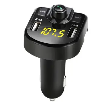 High Quality LED Battery voltage display 4.1A bluetooth 2 USB music 3.1A USB FM Transmitter 1A phone Player MP3 kit Dual Po D9F3
High Quality LED Battery voltage display 4.1A bluetooth 2 USB music 3.1A USB FM Transmitter 1A phone Player MP3 kit Dual Po D9F3