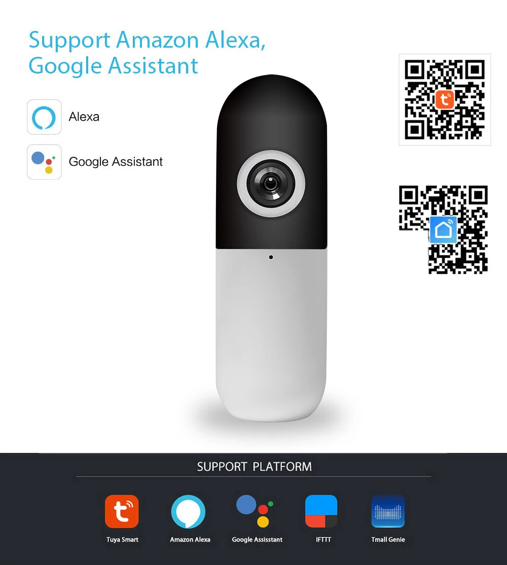 1080P HD Tuya Smart Life Alexa Wireless IP Camera Two Way Audio Pan Tilt Digital Zoom Security Smart WiFi Camera
1080P HD Tuya Smart Life Alexa Wireless IP Camera Two Way Audio Pan Tilt Digital Zoom Security Smart WiFi Camera