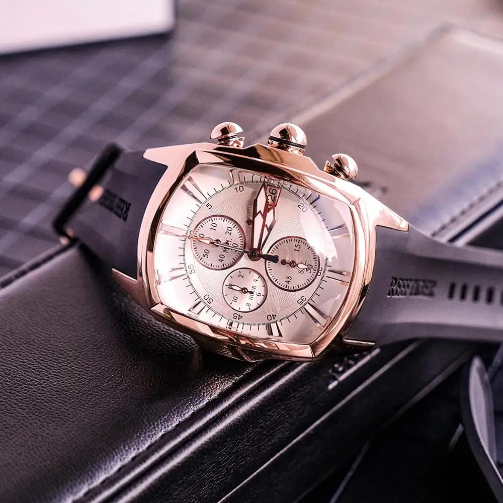 

2020 Reef Tiger/RT Luxury Waterproof Sport Watches Date Rose Gold Rubber Strap Military Mens Watches Relogio Masculino RGA3069-T