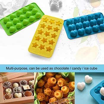 Soft Candy Mold Set Non-Stick Silicone Mold Suitable for Candy Chocolate with Heart Shape Star Shape Shell Shape
Soft Candy Mold Set Non-Stick Silicone Mold Suitable for Candy Chocolate with Heart Shape Star Shape Shell Shape