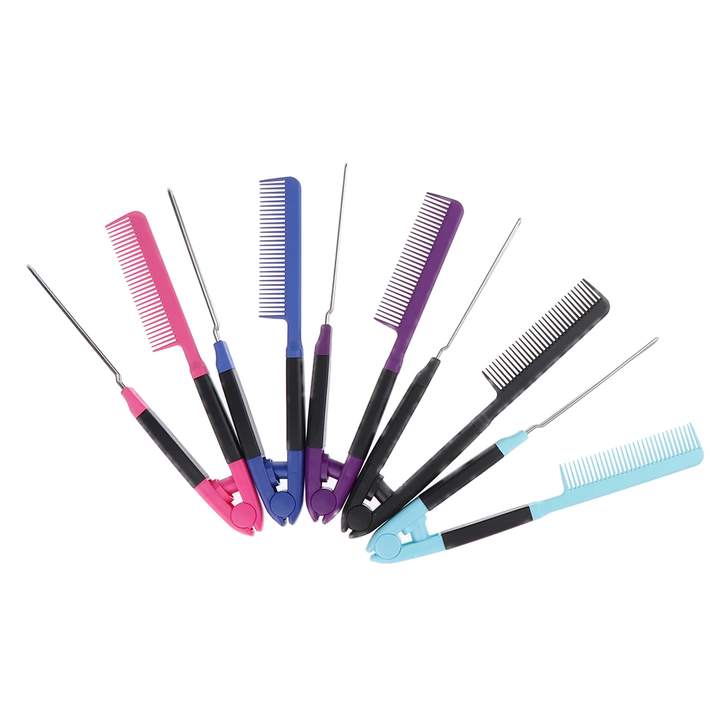 Pro Hair Comb Straightener Antistatic Foldable Pocket Hairdressing Brushes Highlighting Comb Brush Salon Sectioning Combs Pro Hair Comb Straightener Antistatic Foldable Pocket Hairdressing Brushes Highlighting Comb Brush Salon Sectioning Combs