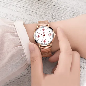 Fashionable Temperament Female Mesh Belt Ladies Bracelet for Women's watches for lady Clock Quartz Analog Round Watch
Fashionable Temperament Female Mesh Belt Ladies Bracelet for Women's watches for lady Clock Quartz Analog Round Watch