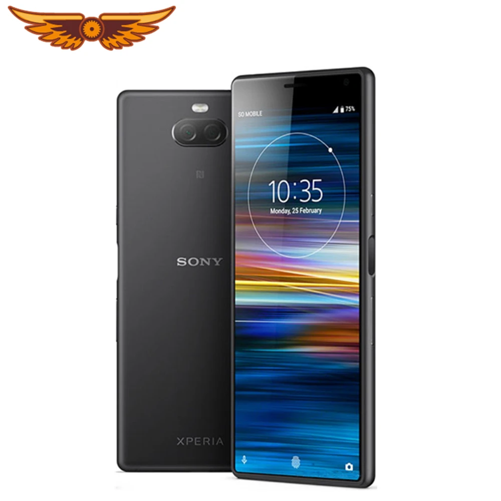 Разблокированный сотовый телефон Sony Xperia 10 Plus Восьмиядерный экран 6 5 дюйма 4 Гб ОЗУ