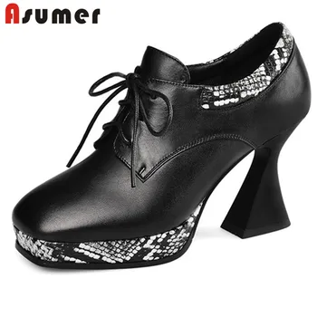 ASUMER 2020 big size 43 genuine leather shoes women pumps snake vintage high heel platform shoes ladies dress party shoes woman
ASUMER 2020 big size 43 genuine leather shoes women pumps snake vintage high heel platform shoes ladies dress party shoes woman