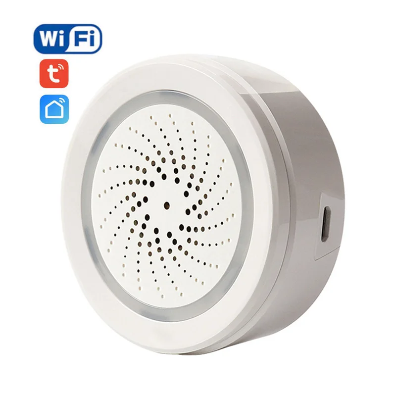 Фото Беспроводная Wi-Fi USB-сирена NEO датчик звука и светильник щения сирена сенсор для