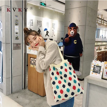 New Large Capacity Korean Version of Super Fire Ins Student Portable Tote Bag Wool Shoulder Female Cloth Bag Eco Bags Shopper
New Large Capacity Korean Version of Super Fire Ins Student Portable Tote Bag Wool Shoulder Female Cloth Bag Eco Bags Shopper