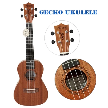 Aiersi brand 21 Inch student hawaii gecko ukelele factory price mahogany Soprano guitar Ukulele with capo bag tuner
Aiersi brand 21 Inch student hawaii gecko ukelele factory price mahogany Soprano guitar Ukulele with capo bag tuner