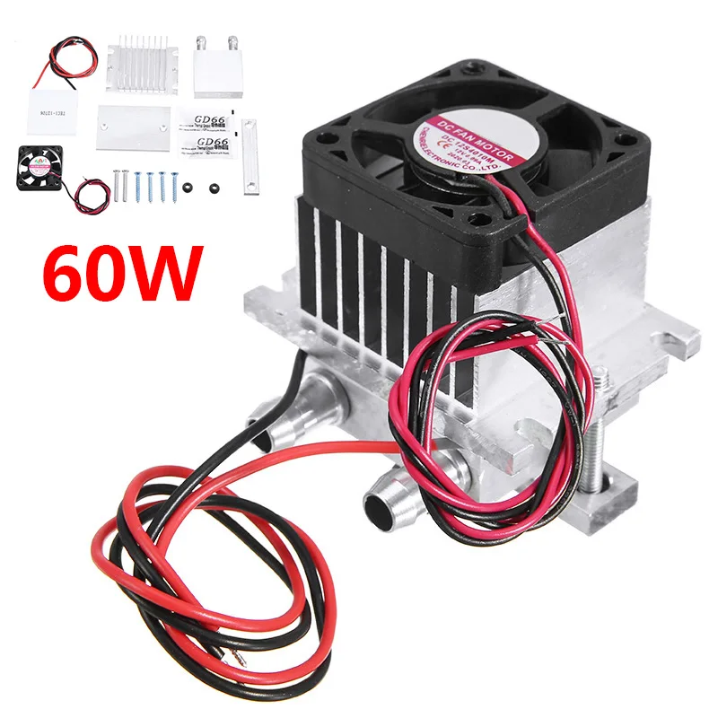 Pohiks 1PC TEC1-12706 Thermoelectric Peltier Module Water Cooler Cooling System Small-scale DIY Kit 60W
Pohiks 1PC TEC1-12706 Thermoelectric Peltier Module Water Cooler Cooling System Small-scale DIY Kit 60W