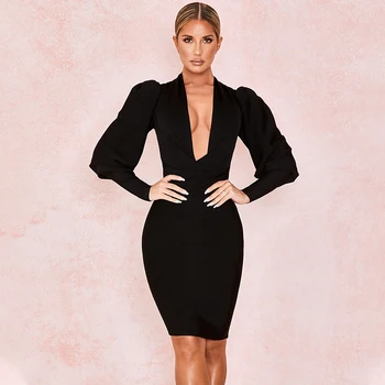 AI RUI SHI STORE 2020 New Long Sleeve Bodycon Bandage Dress Women Sexy Black Hollow Out Celebrity Evening Party Dress 
AI RUI SHI STORE 2020 New Long Sleeve Bodycon Bandage Dress Women Sexy Black Hollow Out Celebrity Evening Party Dress