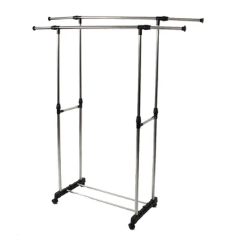 Double Bar Garment Rack Metal Height Adjustable Clothes Hanger Width Extendable Clothes Hanging Organizer
Double Bar Garment Rack Metal Height Adjustable Clothes Hanger Width Extendable Clothes Hanging Organizer