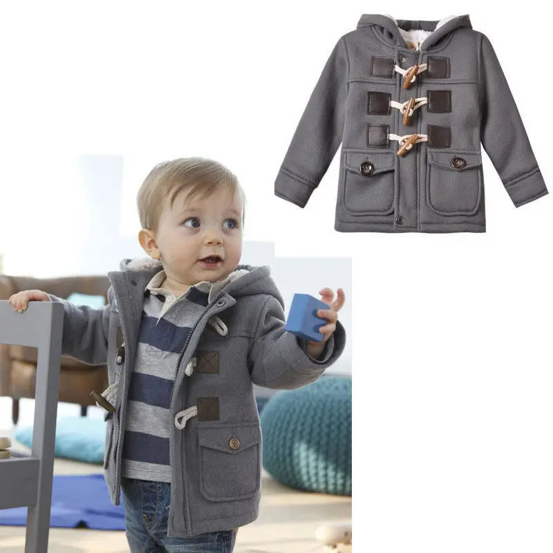 6M-3T 2019 Winter Warm Fleece Hooded Coat Horn Button Outerwear Boy Snowsuit Toddler Jacket
6M-3T 2019 Winter Warm Fleece Hooded Coat Horn Button Outerwear Boy Snowsuit Toddler Jacket