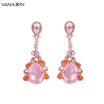 VANAXIN Earrings Party For Women Big Water Drop Earring Pink Blue Crystal Cubic Zircon Women Drop Earrings Charm Jewels Cute Box
VANAXIN Earrings Party For Women Big Water Drop Earring Pink Blue Crystal Cubic Zircon Women Drop Earrings Charm Jewels Cute Box