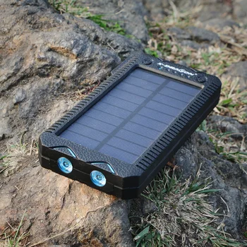

Waterproof Solar Power Bank with Cigarette Lighter Mobile External Battery Portable Charger for iPhone Samsung Huawei Xiaomi etc