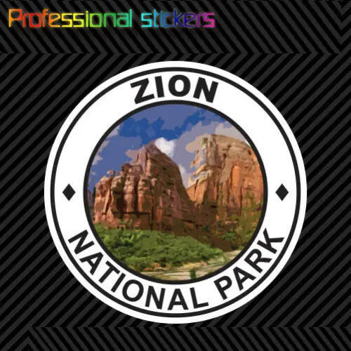 

Zion National Park Sticker Premium Die Cut Vinyl Hike Camp Ut Utah Stickers for Car, RV, Laptops, Motorcycles