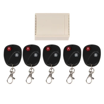 315/433MHz DC 12V 2CH RF Wireless Remote Control Switch System Receiver + 5 2-Button Transmitters For Appliance Gate Garage Door
315/433MHz DC 12V 2CH RF Wireless Remote Control Switch System Receiver + 5 2-Button Transmitters For Appliance Gate Garage Door