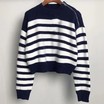 Pullover Jumpers Striped Sweater Women Kintwear Autumn Winte O-Neck Casual Sweater
Pullover Jumpers Striped Sweater Women Kintwear Autumn Winte O-Neck Casual Sweater