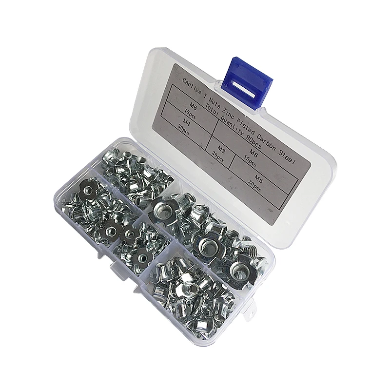90pcs T Nuts M3/M4/M5/M6/M8 Four Claws Nut Rivet Nut Pronged Tee Blind Nuts For Wood Furniture
90pcs T Nuts M3/M4/M5/M6/M8 Four Claws Nut Rivet Nut Pronged Tee Blind Nuts For Wood Furniture