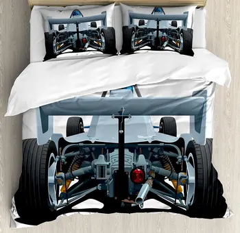 Cars Duvet Cover Set Back View of a Formula 1 Race Car Rally Competition Sports Cartoon Style Bedding Set Bluegrey Black White
Cars Duvet Cover Set Back View of a Formula 1 Race Car Rally Competition Sports Cartoon Style Bedding Set Bluegrey Black White