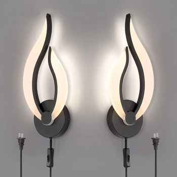 Modern LED Wall Light Fixtures Set , white LED Wall Lamp Sconces .in with Rocker Switch Bedroom Lighting Fixtures 3000K
Modern LED Wall Light Fixtures Set , white LED Wall Lamp Sconces .in with Rocker Switch Bedroom Lighting Fixtures 3000K