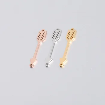 100% Stainless Steel Arrow Charm 2 Hole Metal Feather Arrow Connector For Bracelet Mirror Polished Wholesale 20pcs
100% Stainless Steel Arrow Charm 2 Hole Metal Feather Arrow Connector For Bracelet Mirror Polished Wholesale 20pcs