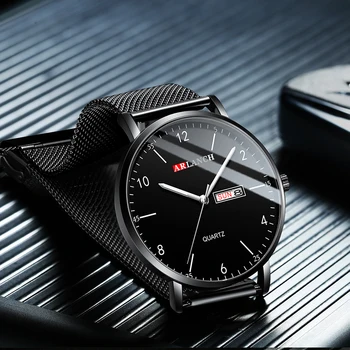 Fashion Ultra-thin Watch Men's Stainless Steel Mesh Belt Waterproof Watches Simple Business Quartz Clock Male Relogio Masculino
Fashion Ultra-thin Watch Men's Stainless Steel Mesh Belt Waterproof Watches Simple Business Quartz Clock Male Relogio Masculino