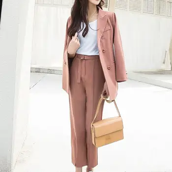Women Solid Casual 2 Pieces Set Long Sleeve Single Breasted Blazer Jacket And Pants Lace Up Pockets Pant Suits
Women Solid Casual 2 Pieces Set Long Sleeve Single Breasted Blazer Jacket And Pants Lace Up Pockets Pant Suits