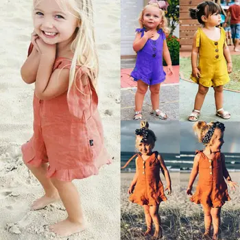 Summer Toddler Kids Baby Girl Clothes Solid Ruffle Romper Jumpsuit Overalls Outfits
Summer Toddler Kids Baby Girl Clothes Solid Ruffle Romper Jumpsuit Overalls Outfits