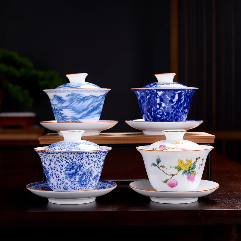Chinese Traditions Gai Wan Tea Bowl Bone China Tea Set Dehua Gaiwan Tea Porcelain Pot Set For Travel Beautiful And Easy Kettle
Chinese Traditions Gai Wan Tea Bowl Bone China Tea Set Dehua Gaiwan Tea Porcelain Pot Set For Travel Beautiful And Easy Kettle