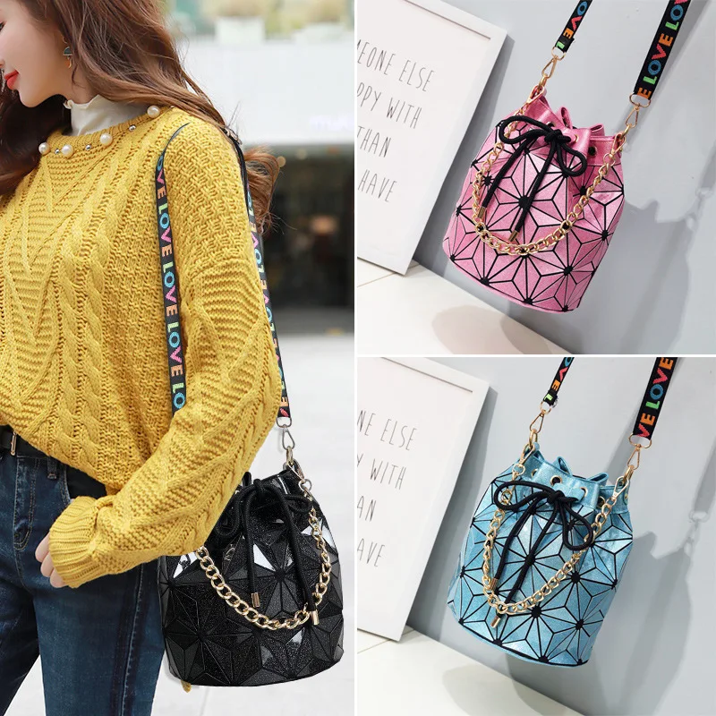 2019 Autumn New Style WOMEN'S Bag Korean-style Bucket Bag Geometric Pattern Rhombus Solid Color Versatile One-Shoulder Handbag
2019 Autumn New Style WOMEN'S Bag Korean-style Bucket Bag Geometric Pattern Rhombus Solid Color Versatile One-Shoulder Handbag