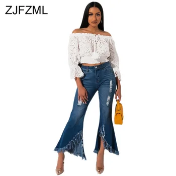 Tassels Patchwork Vintage Denim Trousers Women High Waist Hollow Long Flare Pant Casual Double Split Zipper Fly Bell Bottom Pant
Tassels Patchwork Vintage Denim Trousers Women High Waist Hollow Long Flare Pant Casual Double Split Zipper Fly Bell Bottom Pant
