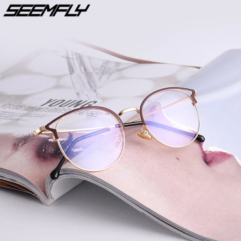 Seemfly Cat Ears Lady Glasses Frame Metal Cat Eye Anti Blue Light Flat Mirror Myopic Optical Spectacle Eyeglasses Frames Eyewear
Seemfly Cat Ears Lady Glasses Frame Metal Cat Eye Anti Blue Light Flat Mirror Myopic Optical Spectacle Eyeglasses Frames Eyewear