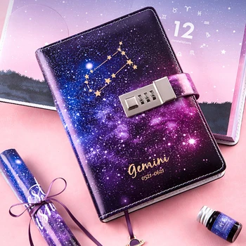 B6 Bullet Journal Diary Twelve Constellations Notebook with Lock Agenda Planner Organizer Notepad Kawaii Note Book Birthday Gift
B6 Bullet Journal Diary Twelve Constellations Notebook with Lock Agenda Planner Organizer Notepad Kawaii Note Book Birthday Gift