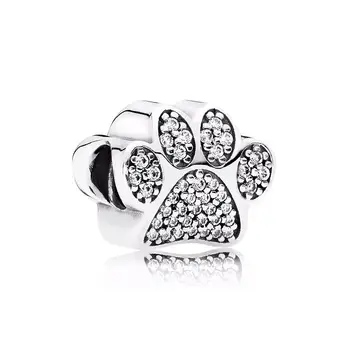 Real 925 Sterling Silver Bead Stone Inlaid Bear Paw Print Beads Fit Original Pandora Bracelet For Women Diy Jewelry
Real 925 Sterling Silver Bead Stone Inlaid Bear Paw Print Beads Fit Original Pandora Bracelet For Women Diy Jewelry
