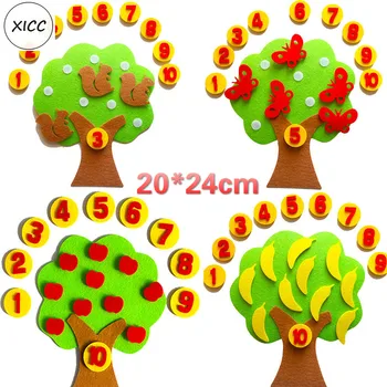 XICC Apple Tree Felts Children Early Teaching Nonwoven Squirrel Banana Butterfly Learn Number Diy Handmade Material Package Toys
XICC Apple Tree Felts Children Early Teaching Nonwoven Squirrel Banana Butterfly Learn Number Diy Handmade Material Package Toys